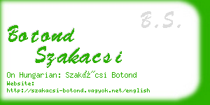 botond szakacsi business card
